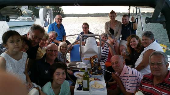  Drinks and nibbles onboard "China Girl"